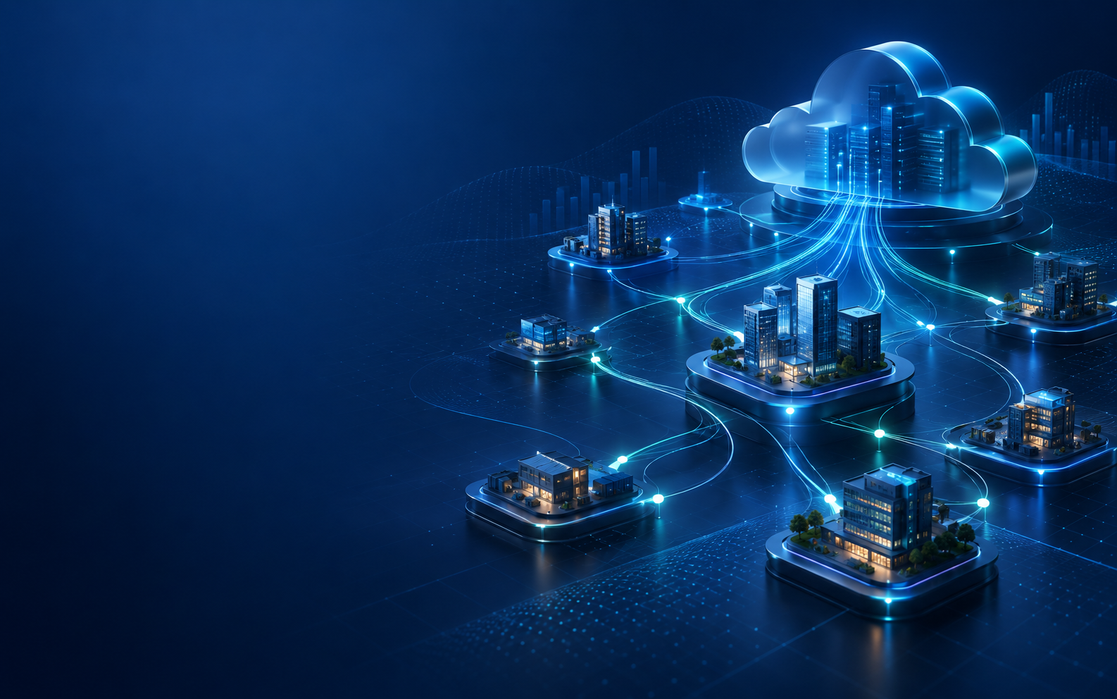 Intelligent digital network representing Theunet AI solutions